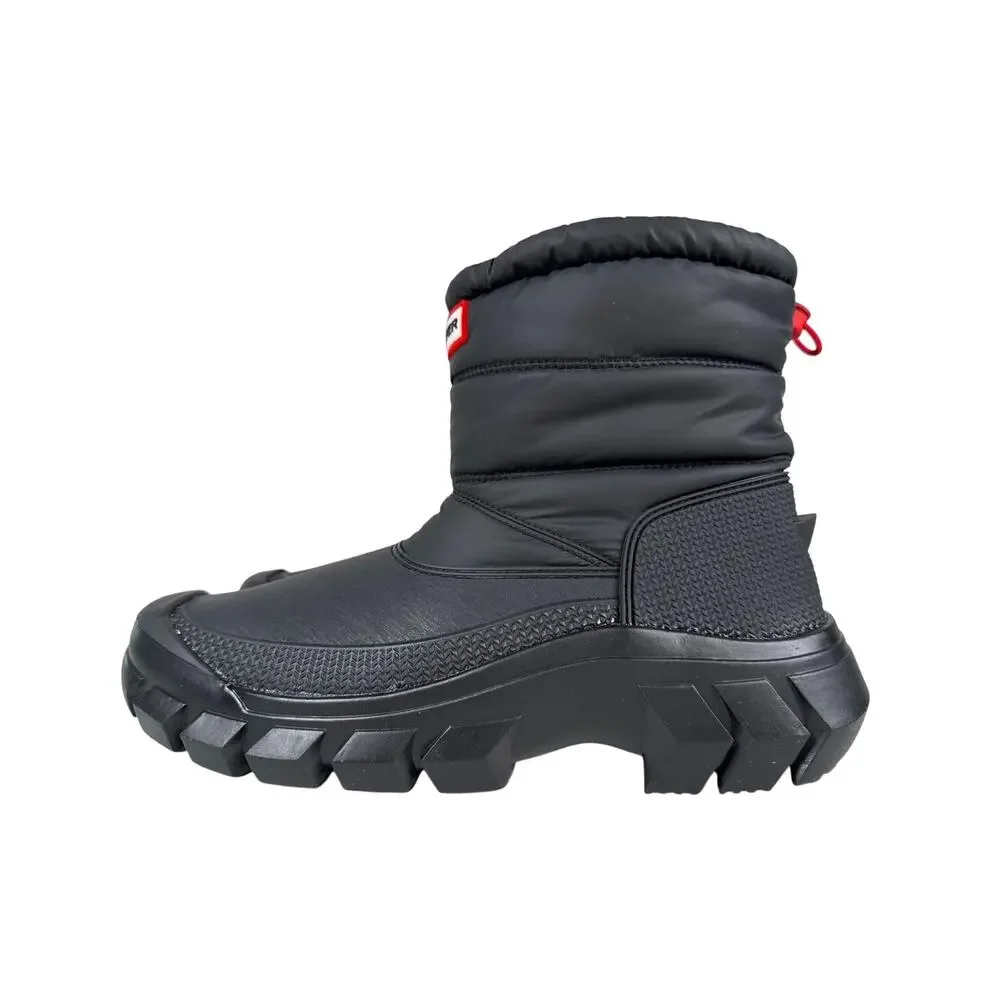 Hunter Intrepid Short Snow Boots Womens 7 Black‎ Waterproof Insulated Pull On